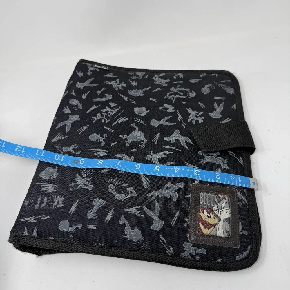 Vintage 1997 Stuart Hall Looney Tunes Blues School Strap Binder, Black